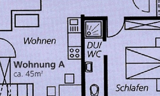 Wieden Apartment | Vacation apartment A 42sqm, 1 bedroom, 1 living/bedroom, max. 3 persons, 1 - 3