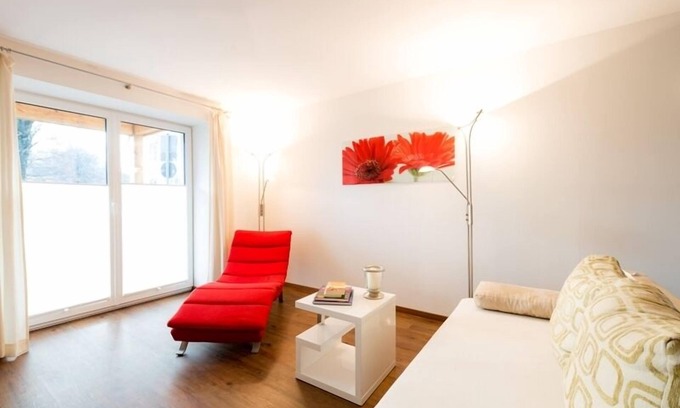 Bad Aibling Apartment | Vacation apartment 3, 50 sqm, upper floor with large south-facing balcony