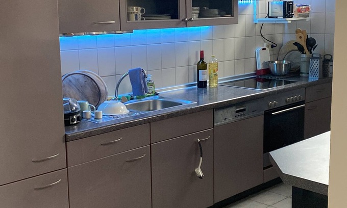 Uffenheim Apartment | Vacation apartment maximum 5 beds, kitchen, bathroom, large lounge on the ground floor