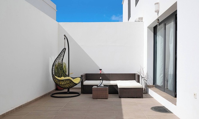 Costa Teguise House | Vacation Home "Gardenia" with Mountain View, Private Terrace & Wi-Fi