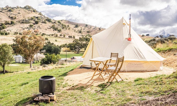 Darbys Falls RV Rental | Valley Views Glamping Tent @ La Paloma Farm