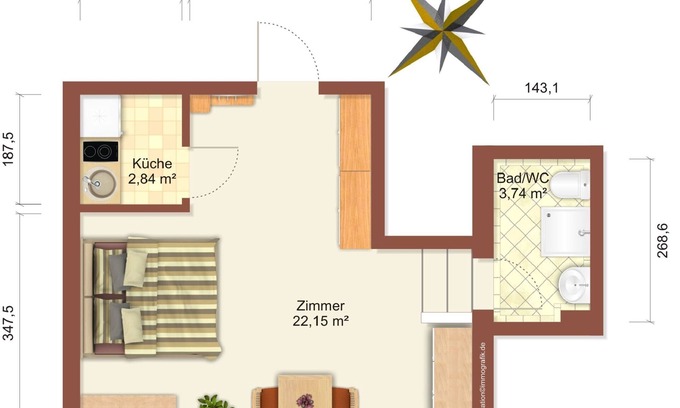 Ploen Apartment | Very central apartment/150m to the large Plöner See/Fewo 4
