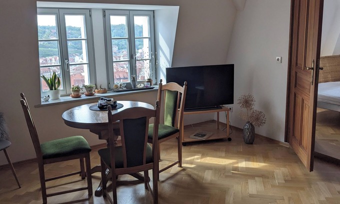 Meissen Apartment | View of the old town from the castle hill