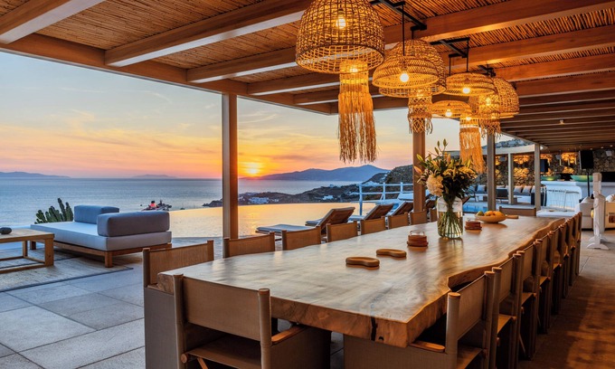 Tourlos Villa | Villa Breeze, a Top Luxury Villa with superb sunset views in Agia Sofia, Mykonos