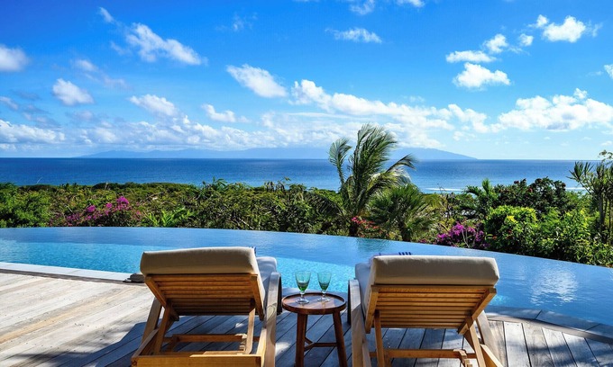 Grand-Bourg Villa | Villa Calico peaceful haven with an infinity pool and sea view close to beaches