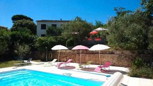 Largentiere Villa | Villa chaleureuse en sud Ardèche avec piscine privée 200 m²