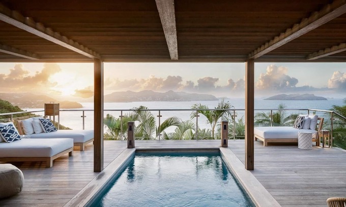 Petit Cul De Sac Beach Villa | Villa Coco Loco | Ocean View - Located in Tropical Pointe Milou with Private Pool