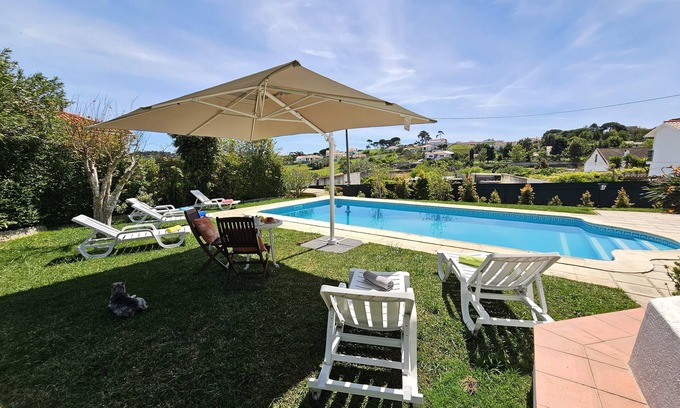 Fonte de Sesimbra Villa | Villa de Charme 200 M2, Grande Piscine, Sesimbra, 4 Chambres, 1800 M2 de Jardin