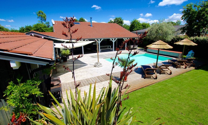 Ares Villa | Villa du Bassin, heated swimming pool, spa, sauna, 5 mins Lège-Cap-Ferret-Andernos