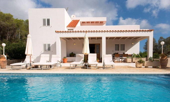 Sant Joan de Labritja House | Villa Es Socorrat with swimming pool, ping pong and garden. Sleeps 10 people.