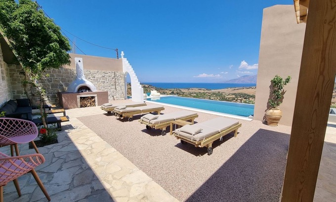 Pitsidia Villa | Villa Grabella Amazing sea view and swimming pool
