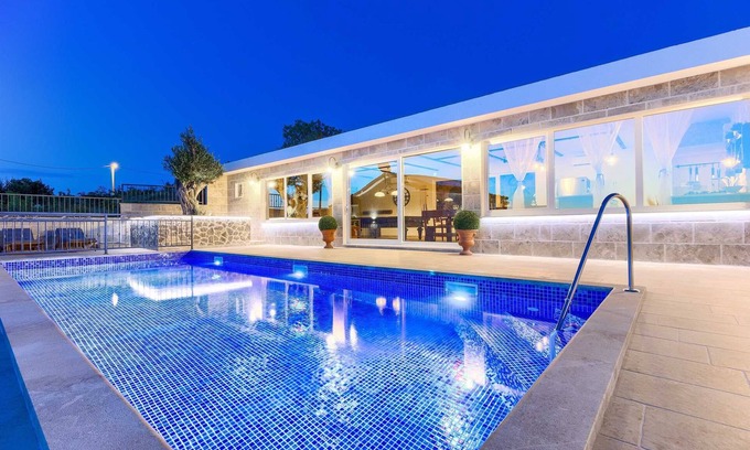Dvornica Villa | Villa Grand View - 7 bedrooms, private pool, jacuzzi, playground and beaches nearby