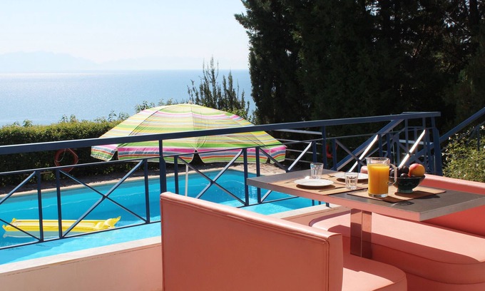 Messini Villa | Villa KATERINA ,2 bedrooms, 2 bathrooms ,private pool, sea view.EOT licensed.