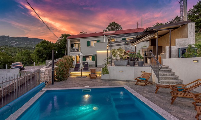 Hreljin House | Villa LETA - Luxury villa in a green oasis, heated pool, fitness center and bbq