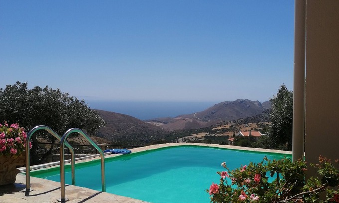 Agios Vasileios Villa | Villa Liberty with fantastic view,close to a farm in a traditional village.