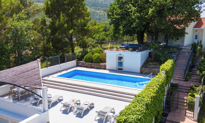 Omis Villa | Villa PROVOS with 40m2 private pool, sauna, max 8 person, 7km from sandy beach