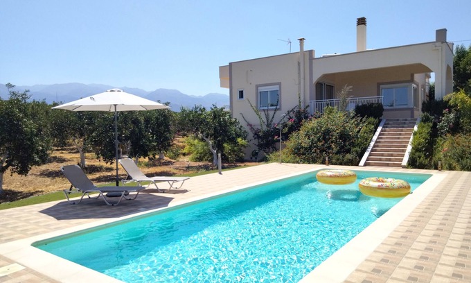 Agia Villa | Villa Rosemagnolia, pool 35sqm, in green, gardens, full sun close to everything