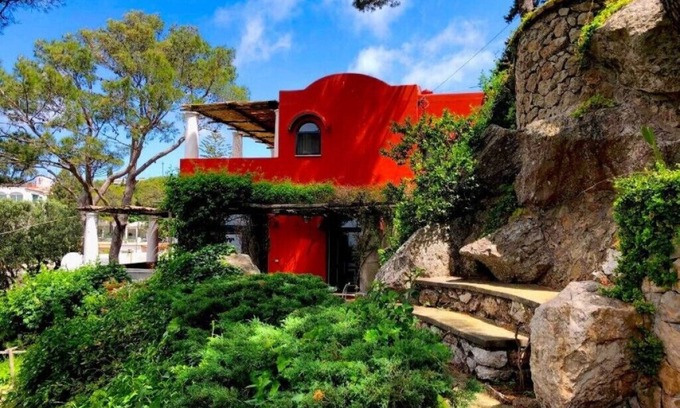 Marina Grande Villa | Villa storica 1920 Con giardino di limoni e palme con vista sul mare