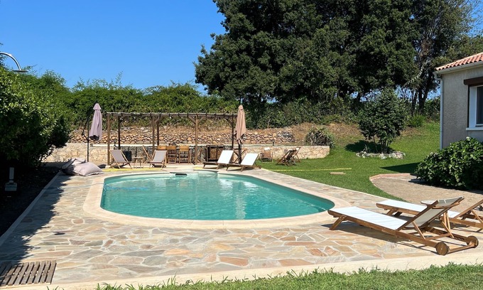 Ghisonaccia Villa | Villa with private swimming pool and parking, private garden, sleeps max 10pers.
