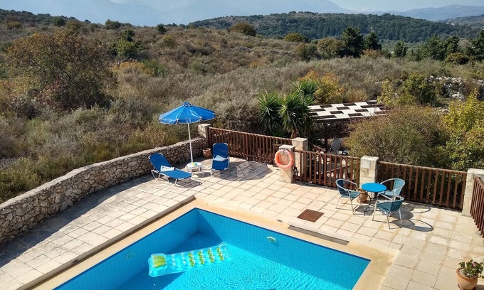 Vamos Villa | Villa with private pool, beautiful views within easy walk to Vamos village