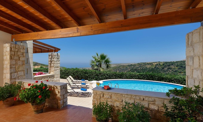 Rethymno Villa | Villa with private pool & sea view for absolute privacy and serenity.