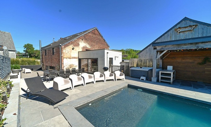 Nassogne House | Village House in Ambly with Outdoor Pool