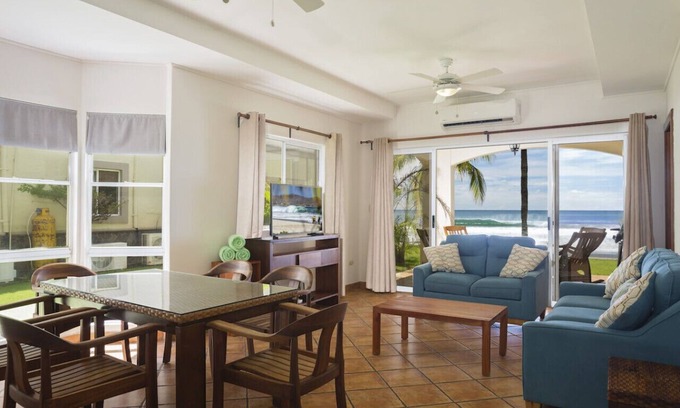 Rancho Santana Condo | Villas Iguana A-14: Beachfront Condo!