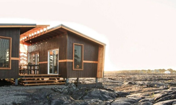 Kalapana House | Volcano Escape Epic Tiny Home on Lava Field with Volcano Views