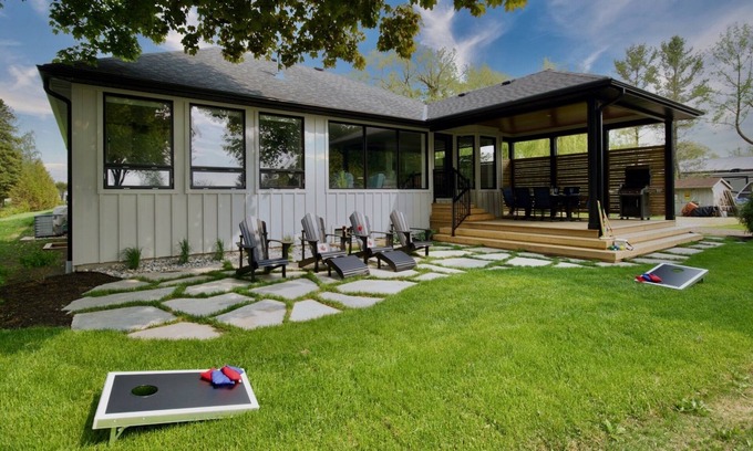 Dashwood Cottage | Water front view of Lake Huron Sunsets at BEAR NECESSITIES & a whole lot more!