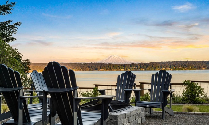 Burley House | Waterfront Home w/views, outdoor dining & fire pit