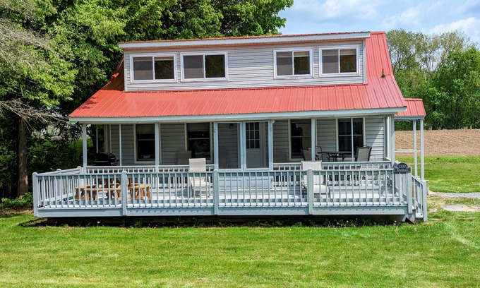 Deposit House | Waterfront house on the upper most portion of the West Branch Delaware.