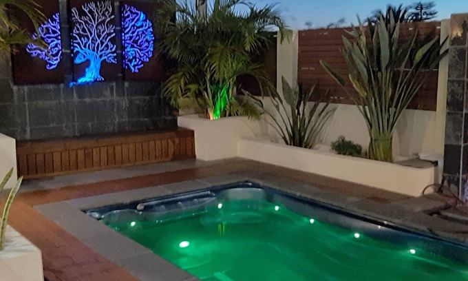 Glenelg North Apartment | Waterfront Paradise heated swim spa