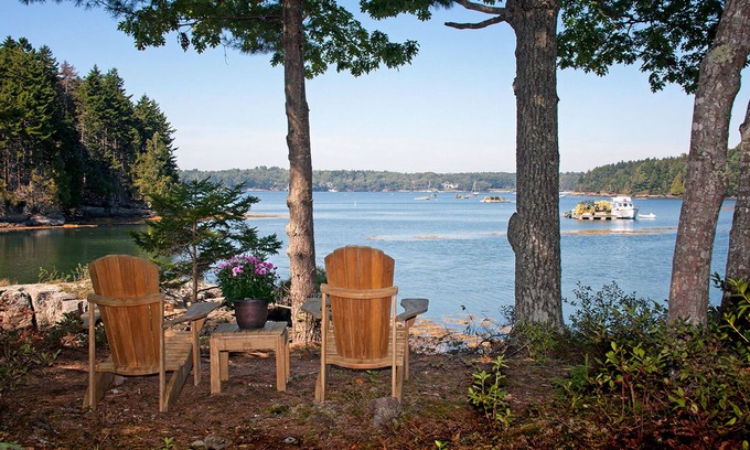 Sebascodegan Island House | Waterfront Private Estate Located On 5-Acre Peninsula With Dock And Mooring
