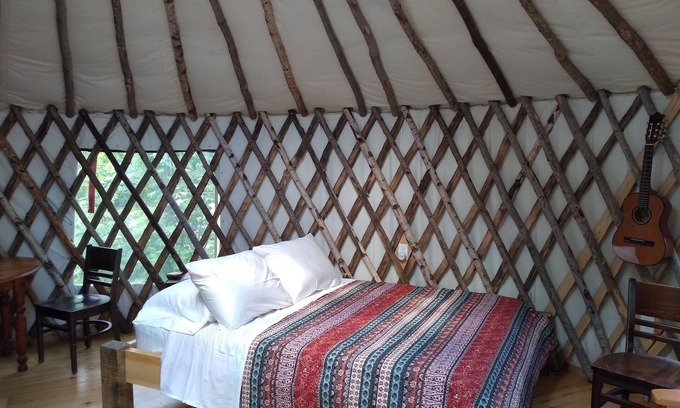 Dresden Cabin | Wild Acres Yurt on 36 acres bordering 800 acres of perserve with a 300 acre pond