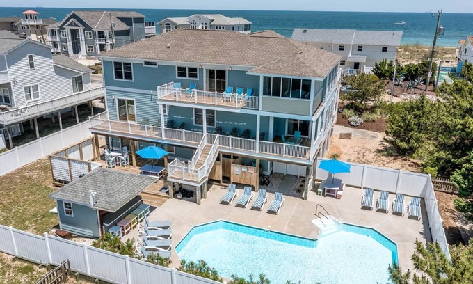 Sandbridge House | Windswept | 30 ft to the beach | Private Pool, Hot Tub