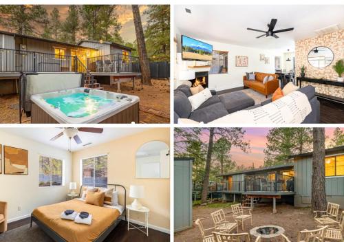 Kachina Village House | Wooded Oasis, Hot Tub, Fenced Yard, Chic Design