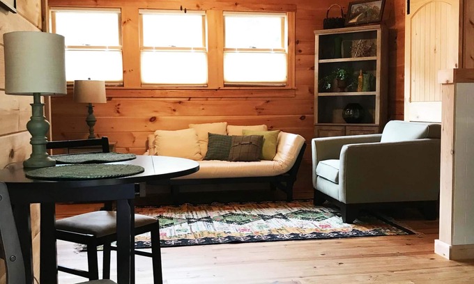 Dahlonega Apartment | Wooded setting, upscale natural wood interior, approx 4 miles from town square