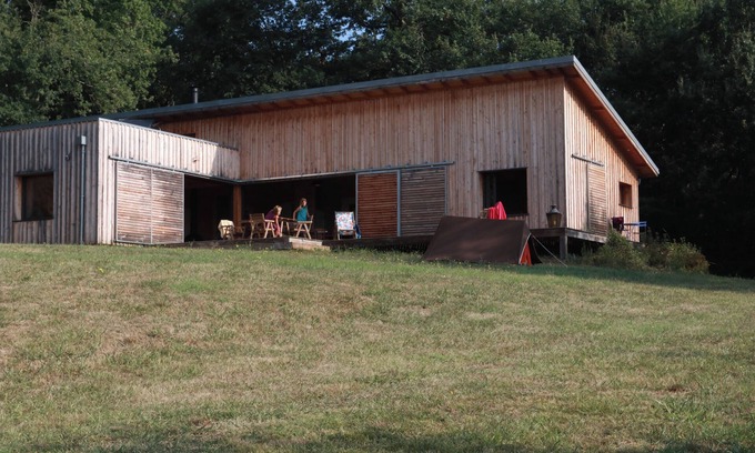 Valence-sur-Baise House | Wooden house with swimming pool and view of the Gers hills