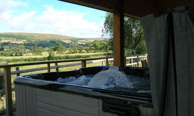 Hundred House Cabin | Woodland Lodge - A Five star luxury lodge with hot tub under cover.