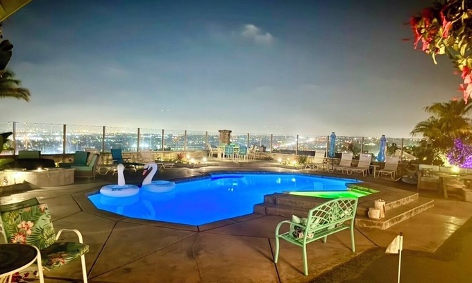 Ocean View Hills House | Wow! Private Pool and Spa Home w/Ocean/City Views, A/C, Fire Pit, Putting Green!