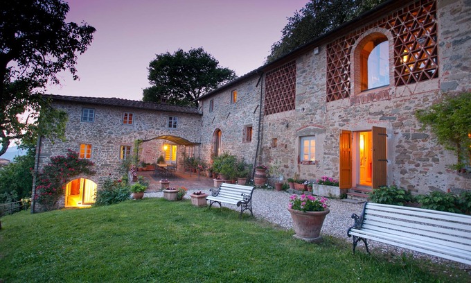 Valgiano Villa | XII century farmhouse on the hills above Lucca with chef. Only local food.