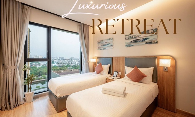 District 1 Apartment | Zenity Dist1@Luxury Resort 3-Bedrooom 4 Beds 2 Bath with Pool,Gym for 7 Guests