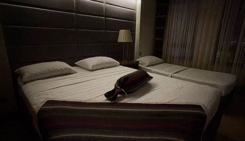 Basic Room, Multiple Beds, Smoking, Partial Sea View