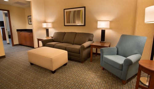 Suite, 1 King Bed with Sofa bed, Accessible (2 Rooms, Hearing Accessible, Tub)