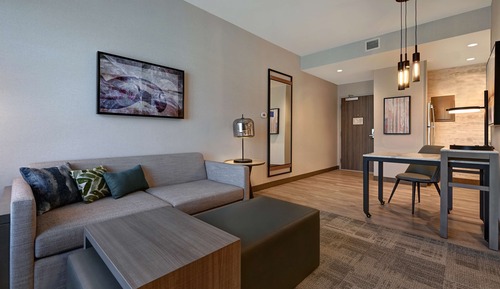 Suite, 2 Queen Beds, Accessible, Bathtub (Courtyard View)