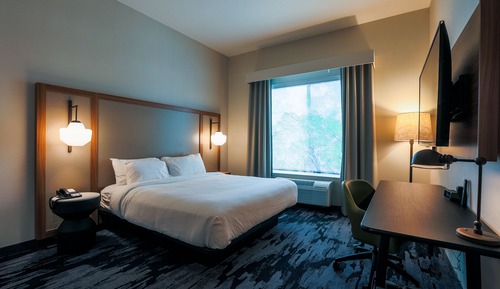 Room, 1 King Bed, Non Smoking, Partial Lake View