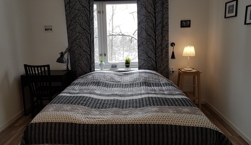 Double Room, 1 Queen Bed, Shared Bathroom, Garden View (Brukshotellet)