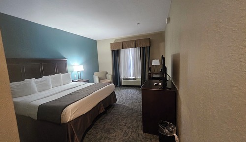 Basic Room, 1 King Bed, Refrigerator & Microwave