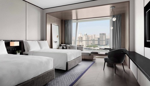 Room, 2 Double Beds, River View