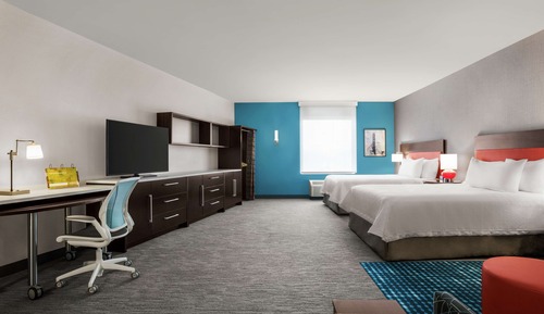 Studio, 2 Queen Beds with Sofa bed, Accessible (Hearing)
